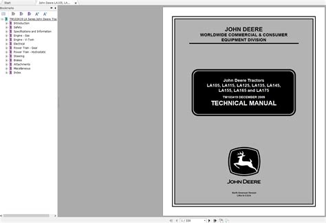 john deere la125 service manual 103419 Kindle Editon