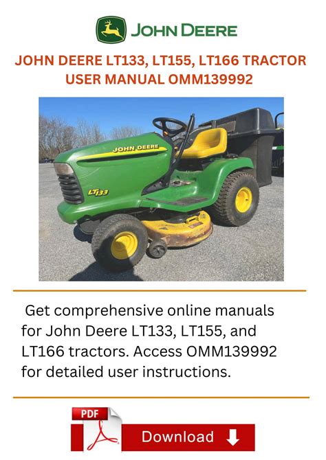 john deere lt133 lt155 lt166 technical tm1695 user guide Kindle Editon