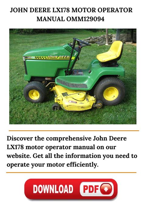 john deere lx178 manual pdf Epub