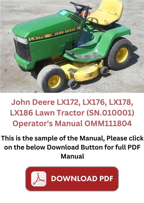 john deere lx186 service manual PDF