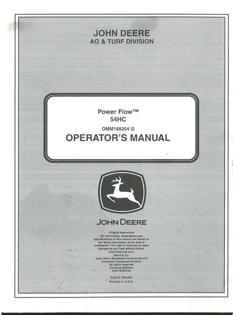 john deere operators manuals Epub