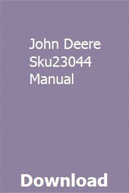 john deere sku23044 manual pdf Epub