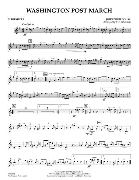 john philip sousa march collection trumpet 1 Kindle Editon