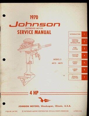 johnson manual 4w70 Doc