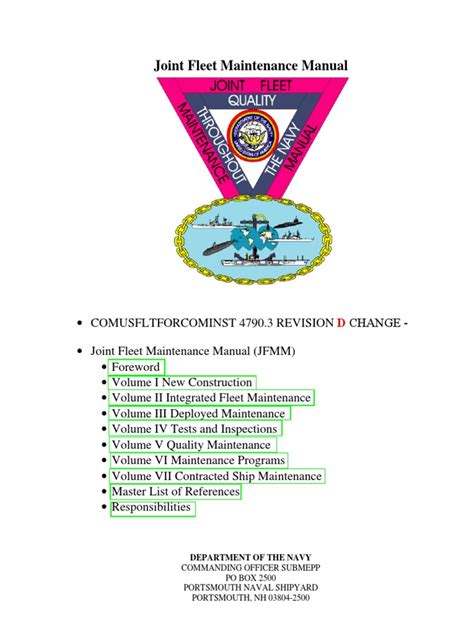 joint fleet maintenance manual Doc