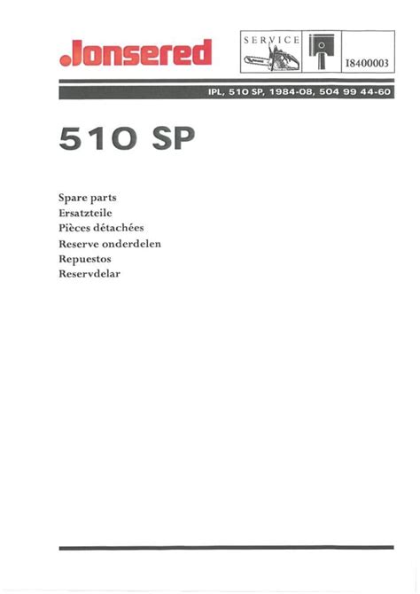 jonsered 510sp user guide PDF