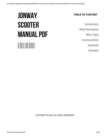 jonway-scooter-manuals Ebook PDF