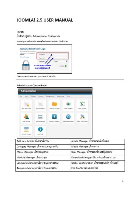 joomla 25 user manual PDF