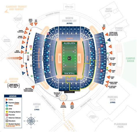 Jordan Hare Seating Chart With Rows