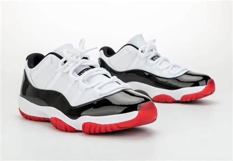 jordans 11 red white black