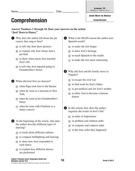 jose born to dance comprehension test Ebook Epub