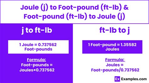 joule to foot pound