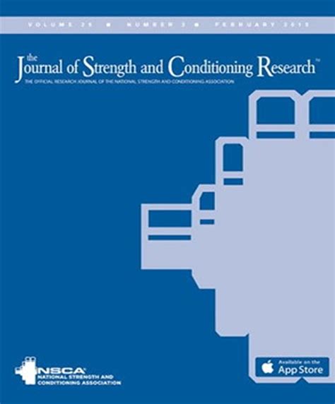 journal of strength and conditioning research articles Epub