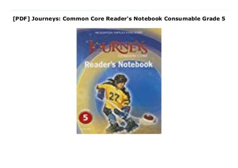 journeys common core readers notebook consumable grade 5 Reader