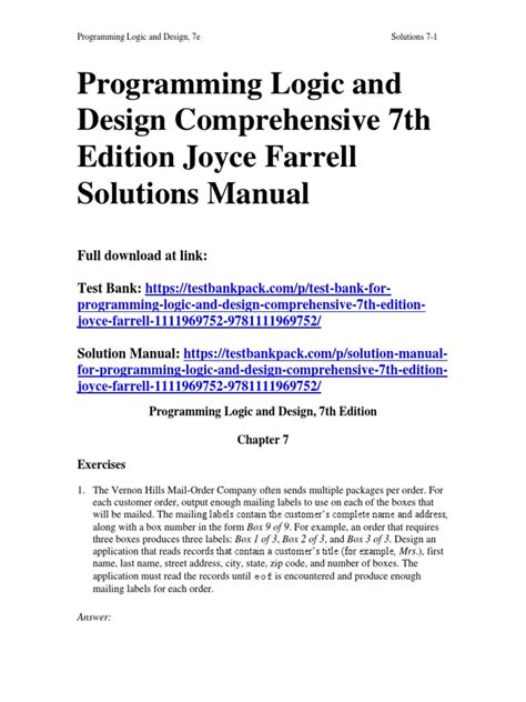 joyce farrell logic and design 7th edition Kindle Editon