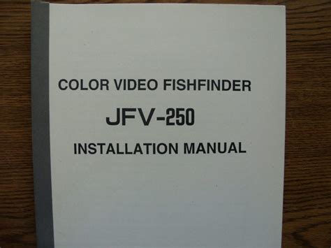 jrc jfv 250 installation manual user guide Kindle Editon