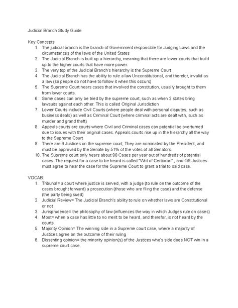 judicial branch guide answers Reader