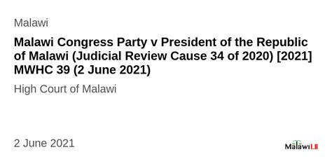 judicial review malawilii Epub