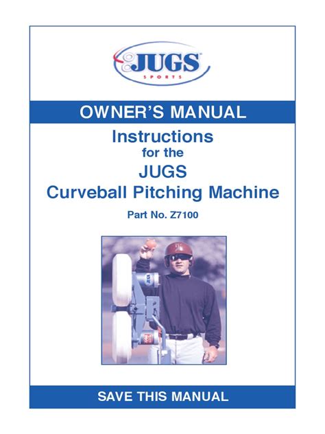 jugs curveball fastball pitching machine manual Reader