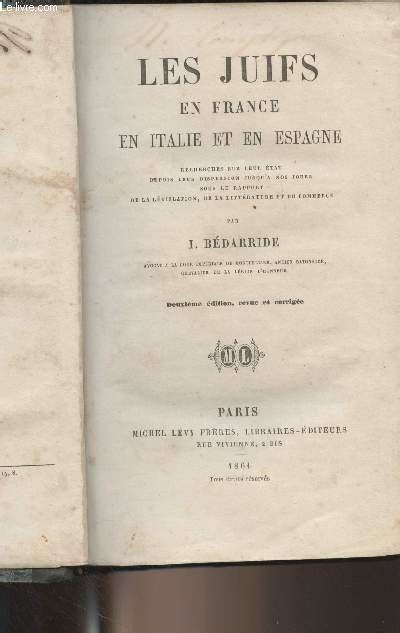 juifs france italie espagne legislation Epub