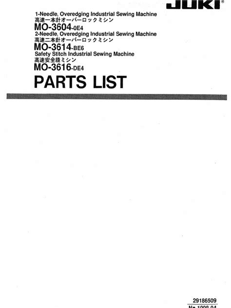 juki mo 3616 manual pdf PDF