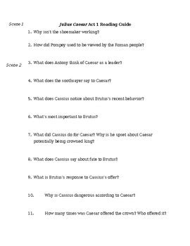 julius caesar act 1 reading and study guide answer key Kindle Editon