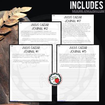 julius caesar journal prompts Reader