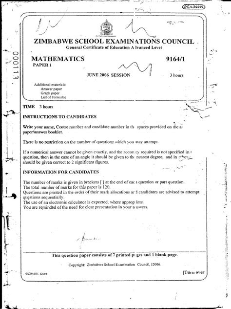 june 2014 maths paper 2 zimsec a level Kindle Editon