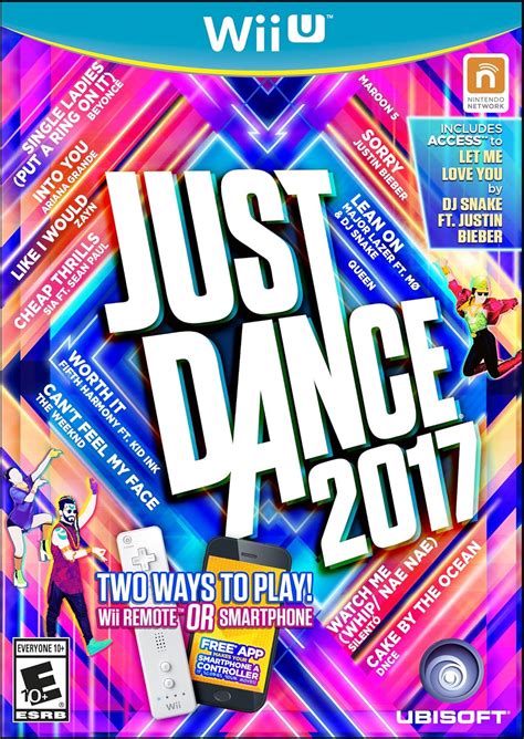 just dance 2017 wii tracklist