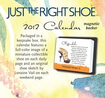 just the right shoe 2012 mini day to day calendar Kindle Editon