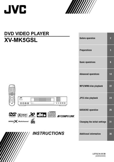 jvc dvd player manual Reader