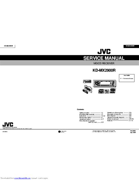 jvc kd mx2900r service manual user guide Epub