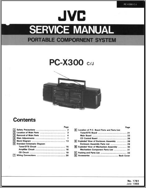 jvc pc x300 service manual user guide PDF