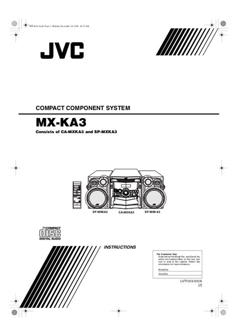 jvc sp mxka6 mxka3 user guide PDF