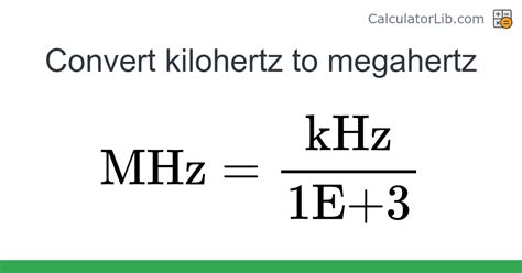 kHz to MHz Calculator: Convert Kilohertz to Megahertz Instantly