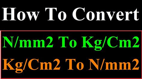 kN/m2 to kg/cm2: Understanding the Conversion and Its Applications