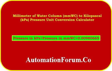 kPa to ft of Water: How to Convert with Ease