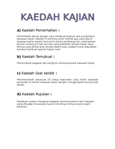 kaedah kajian pt3 sejarah Doc