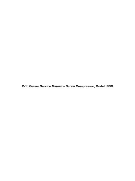 kaeser compressor service manual bsd Doc