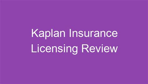 kaplan insurance licensing