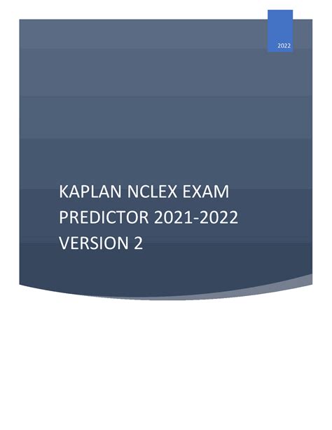 kaplan nclex secure predictor 2 Ebook Reader