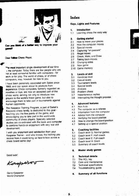 kasparov team mate manual PDF