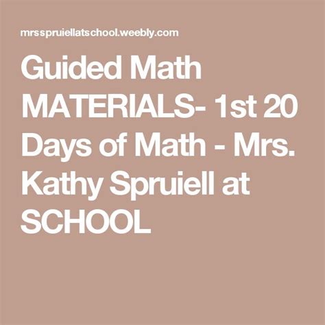 kathy spruiell guided math Epub