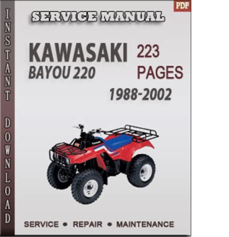kawasaki 220 bayou repair manual Kindle Editon