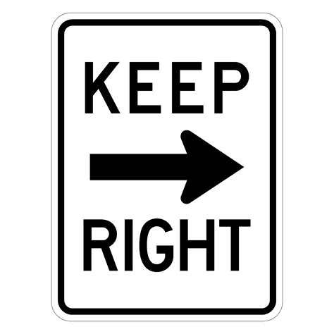 keep to the right sign