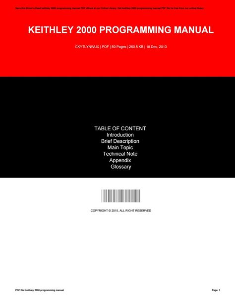 keithley 2000 programming manual Reader