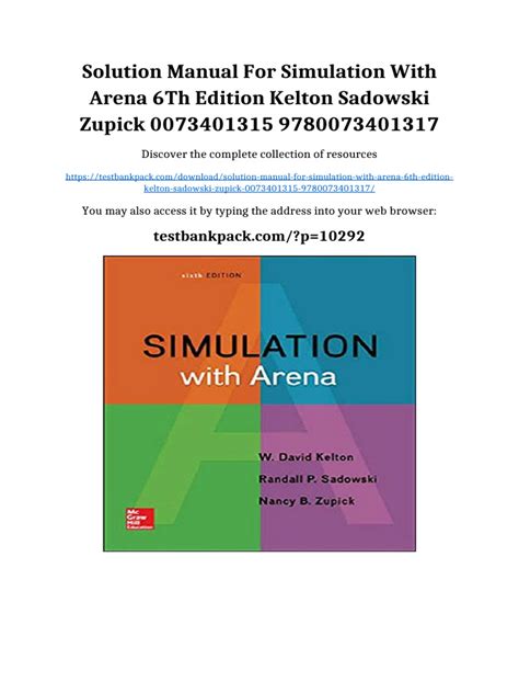 kelton simulation with arena solutions manual Kindle Editon