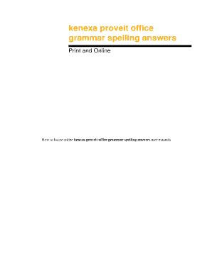 kenexa proveit office grammar spelling answers pdf Doc