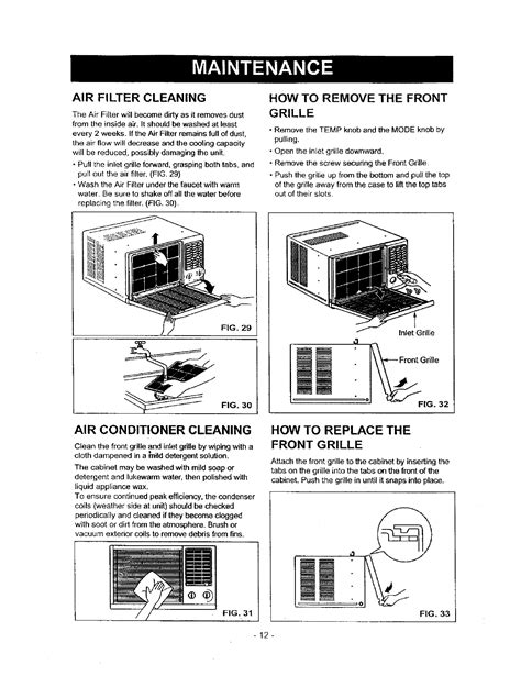 kenmore air conditioner user manual PDF