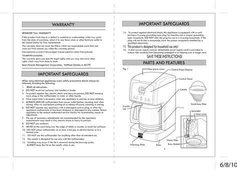 kenmore coffee maker user manual Kindle Editon